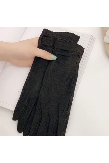 Yoaodpei Sunscreen Gants Dentelle Femelle Spring Ultra-Mince Printemps et Automne Écran Tactile de Glace Silk Anti-Ultraviole