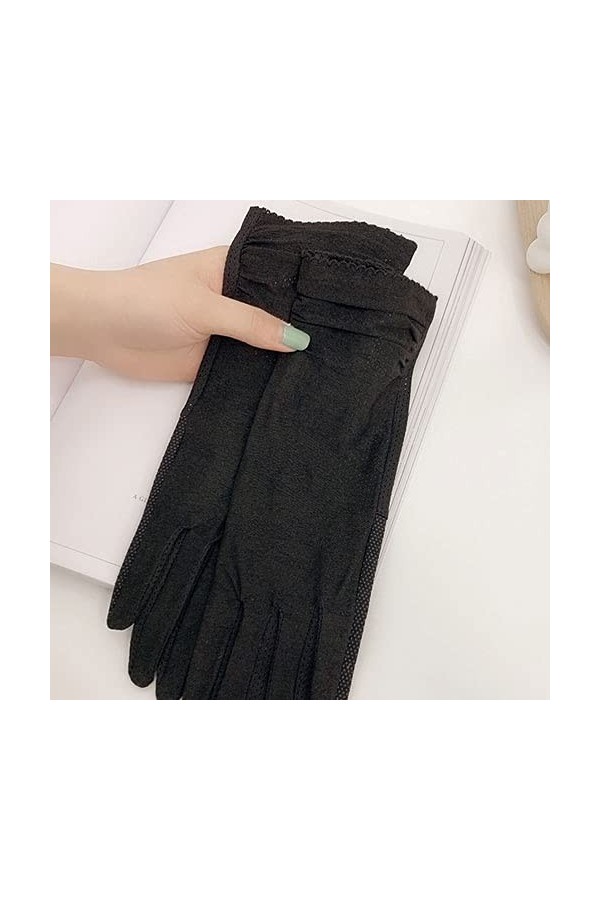 Yoaodpei Sunscreen Gants Dentelle Femelle Spring Ultra-Mince Printemps et Automne Écran Tactile de Glace Silk Anti-Ultraviole