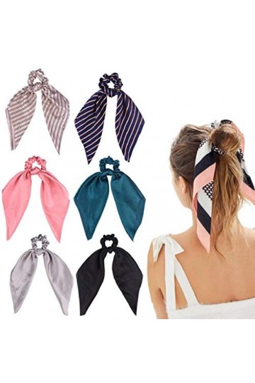 DRESHOW 6 Pièces Bandeau Cheveux pour Femme Boho Bandeaux Vintage Imprimé Tête Enveloppe Extensible Hairband Twisted Cute Hai