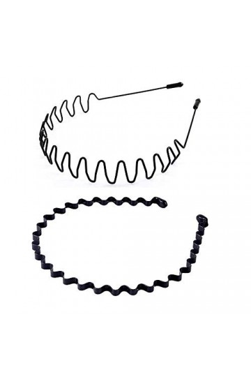 Bandeau en Métal pour Homme et Femme - Unisexe Antidérapant Cerceau de Cheveux, Élastique Bandeaux Sport Accessoires pour Yog