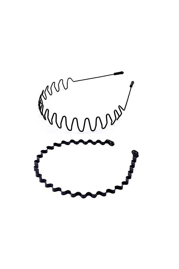 Bandeau en Métal pour Homme et Femme - Unisexe Antidérapant Cerceau de Cheveux, Élastique Bandeaux Sport Accessoires pour Yog