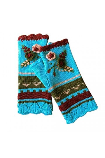 Mitaines sans doigts pour femme - Noir - Mitaines dhiver tricotées - Manches pour femmes - Hiver - Automne - Manches - Moufl