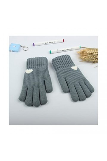 TJOIUY Gants dhiver Gants dhiver pour Hommes Femmes Adolescents Mignon Chat et Oiseau imprimé Thermique Gants tricotés Coup