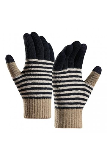 EMAlusher Gants élégants pour femme - Gants doublés - Solide - Moufles en velours doux - Gants épais - Manches demi-doigts - 