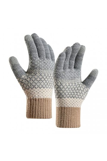 EMAlusher Gants thermiques Gants pour femme Gants épais en coton polaire Moufles chaudes Gants de loisirs mignons Gants color