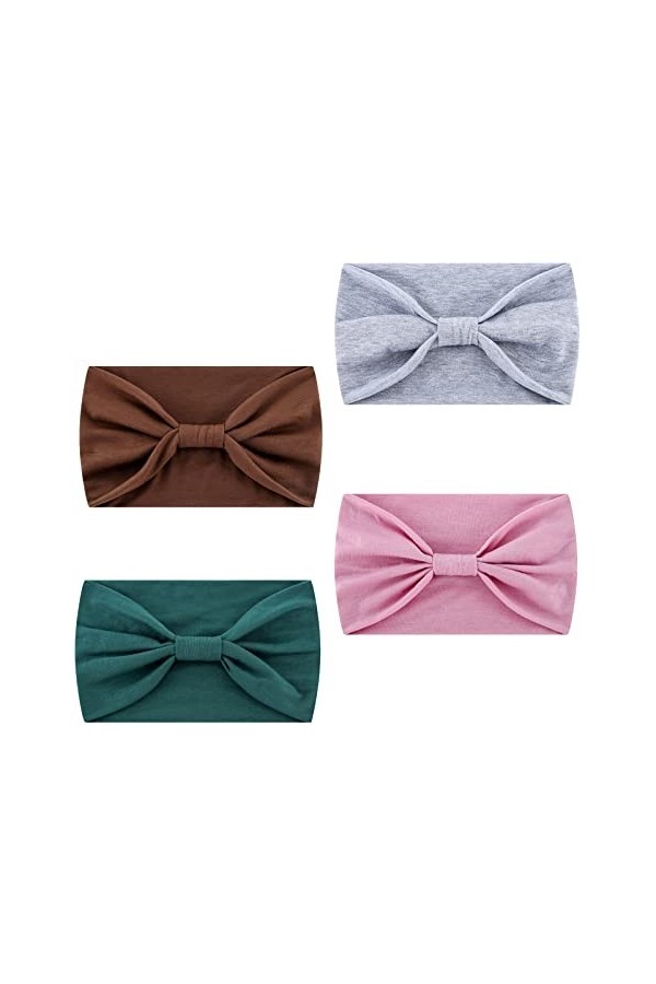 Élastique Bandeau Cheveux Femme Bandeau Cheveux Yoga Vintage Fleur Imprimé Noué Élastique Tête Enveloppe Hairband Twisted Cut