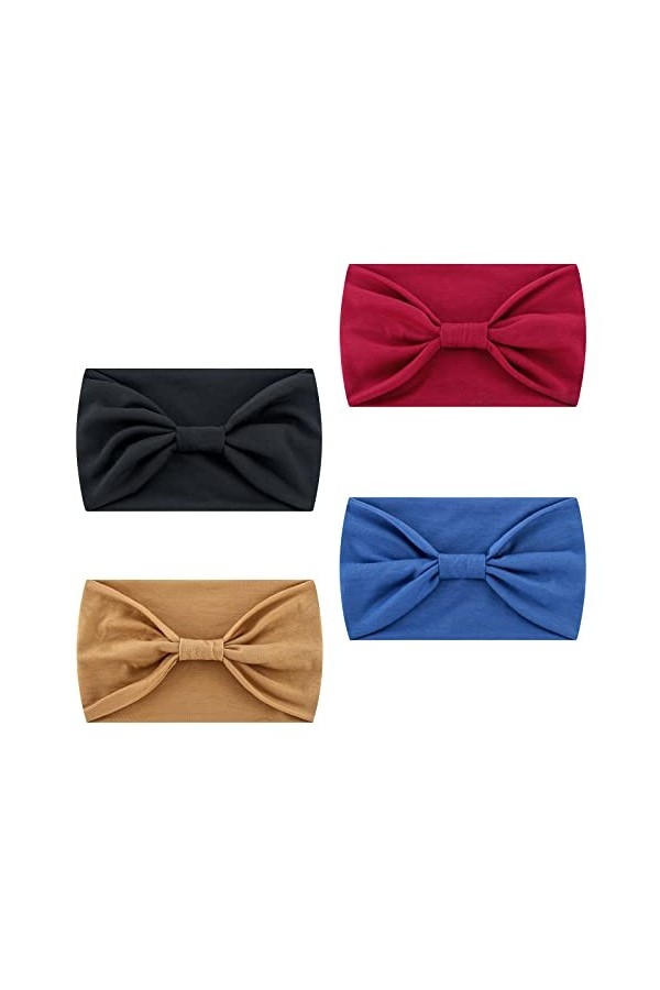 Élastique Bandeau Cheveux Femme Bandeau Cheveux Yoga Vintage Fleur Imprimé Noué Élastique Tête Enveloppe Hairband Twisted Cut