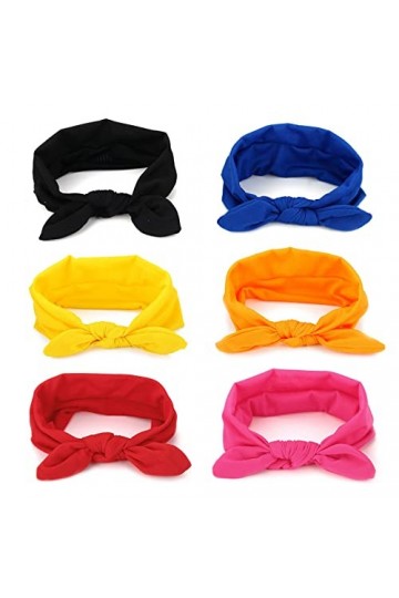 VIKSAUN Boho Lot de 6 bandeaux élastiques Tête Enveloppe Cheveux Accessoires Hairband Headband Twisted Cute pour femme et fil