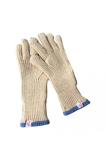 Gants tricotés épais et Chauds pour Adultes Hiver Mitaines de Couleur Unie exposées à Deux Doigts Fibres acryliques pour Enfa