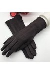 Gants dhiver pour Dames Fashion Suede Super Soft Touch Screen Gants dhiver Noir Beige Bleu Foncé Marron Rouge Gris Clair, N