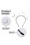 Serre-Têtes pour Femme Brillant Bandeau de Étoile et Lune Headbands à paillettes Décoration de Fête pour Fille Enfant 2 Pcs
