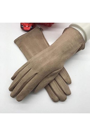 Gants dhiver pour Dames À Écran Tactile Super Doux en Daim Gants dhiver Noir Beige Bleu Foncé Marron Rouge Gris Clair, Beig