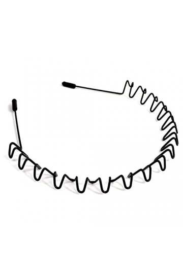 Hanyousheng 1Pcs Bandeaux En Métal ,Bandeaux Antidérapant Élastique Ondulés ,Sport Unisexe Serre Tete Accessoires pour Femmes