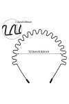 Hanyousheng 1Pcs Bandeaux En Métal ,Bandeaux Antidérapant Élastique Ondulés ,Sport Unisexe Serre Tete Accessoires pour Femmes