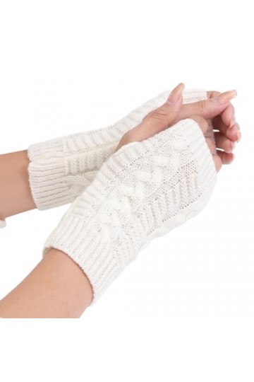 Gants Demi Doigts Pour Femmes Gants Sans Doigts En Tricot De Câble Pour Femmes Mitaines Thermiques DHiver Avec Trou Pour Le 