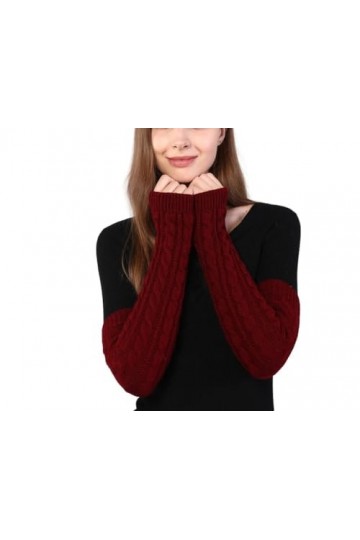 Gants Longs Sans Doigts Pour Femmes Gants Chauffe Bras En Tricot Torsadé Gants Demi Doigts Gothiques Demi Doigts Avec Trou Po