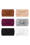 DRESHOW 6 Pièces Femme Vintage Élastique Bandeau Cheveux Boho Bandeaux pour femmes Vintage Tête Enveloppe Hairband Twisted Cu