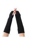 Gants Sans Doigts Pour Femmes Gants Chauffe Bras En Tricot En Forme DArête De Poisson Gants Demi Doigts Unisexes Avec Trou P
