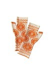 Gants doux pour étudiants, mitaines chaudes, demi-doigts, moufles à motif orange pour hommes et femmes, fournitures de cyclis