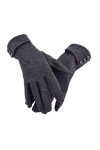 Femmes Écran Tactile Gants dhiver Automne Chaud Poignet Moufles Conduite Ski Coupe-vent, Femme, gris
