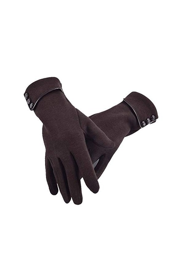 Femmes Écran Tactile Gants dhiver Automne Chaud Poignet Moufles Conduite Ski Coupe-vent, Femme, gris