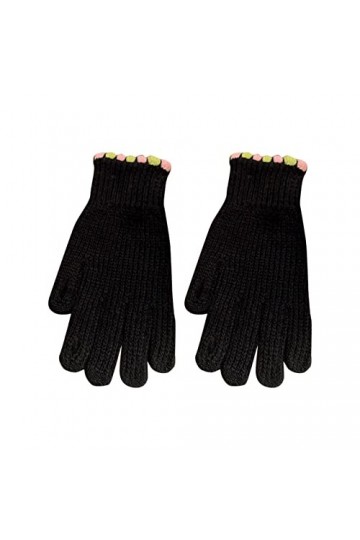 Gants dhiver chauds pour femme - Gants en tricot - Gants tactiles - Ski chaud - Coupe-vent - Gants tricotés - Pour le campin