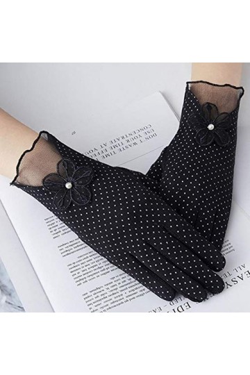 Sexy Été UV Crème Solaire Court Soleil Arc Pingouin Gants Femmes Mode Fleurs Tricoté Dentelle Conduite Écran Tactile Gants Mi
