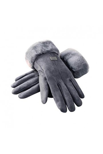 Gants dhiver doublés de chaleur pour femmes - Gants dextérieur pour filles - Mitaines convertibles gris, taille unique 