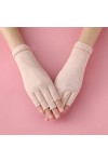 Yoaodpei Gants anti-ultraviolets de coton mince de la demi-doigt, dété, dété de femme, dune forte élasticité, dune mitain