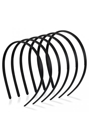 Hanyousheng Bandeau Peigne De Dents, 6 Pcs Bandeaux Unis En Plastique, Serre Tete Unisexe, pour Le Maquillage, Lavage Du Visa