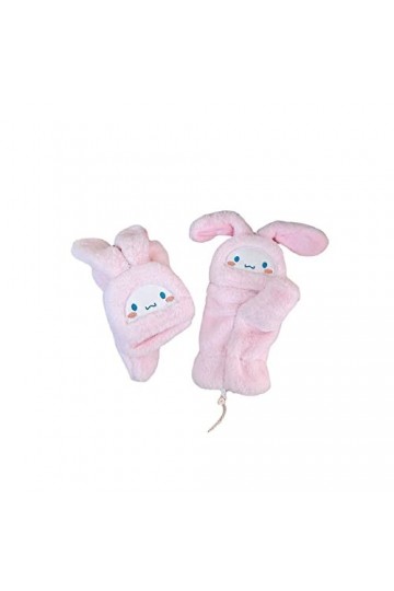 Une paire de gants en peluche est douce et charmante, les gants épais et en velours pour écran tactile gardent au chaud., ros