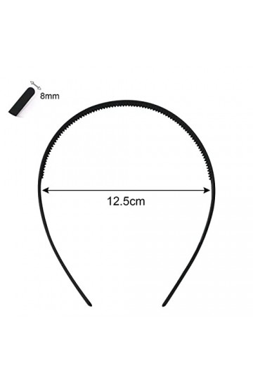 Hanyousheng Bandeau Peigne De Dents, 6 Pcs Bandeaux Unis En Plastique, Serre Tete Unisexe, pour Le Maquillage, Lavage Du Visa