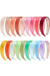 SIQUK 18 Pièces Bandeaux Satin Bandeau Cheveux pour Femme Fille 18 Couleurs