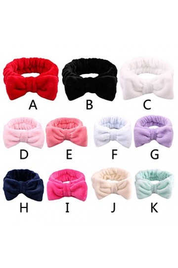 Mentin Bandeau cheveux Femme Pour le maquillage et les soins du visage, Tête de Douche Wrap Hairband Visage SPA élastique 10