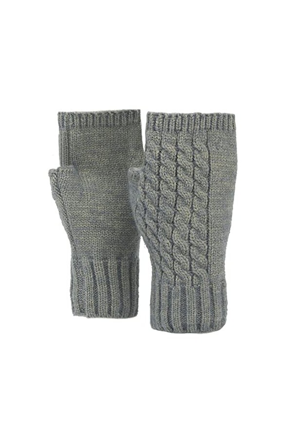 Ever Bloom Mitaines pour femme - Chauds - Tricot - Moufles dhiver - Couleur unie, jaune, taille unique