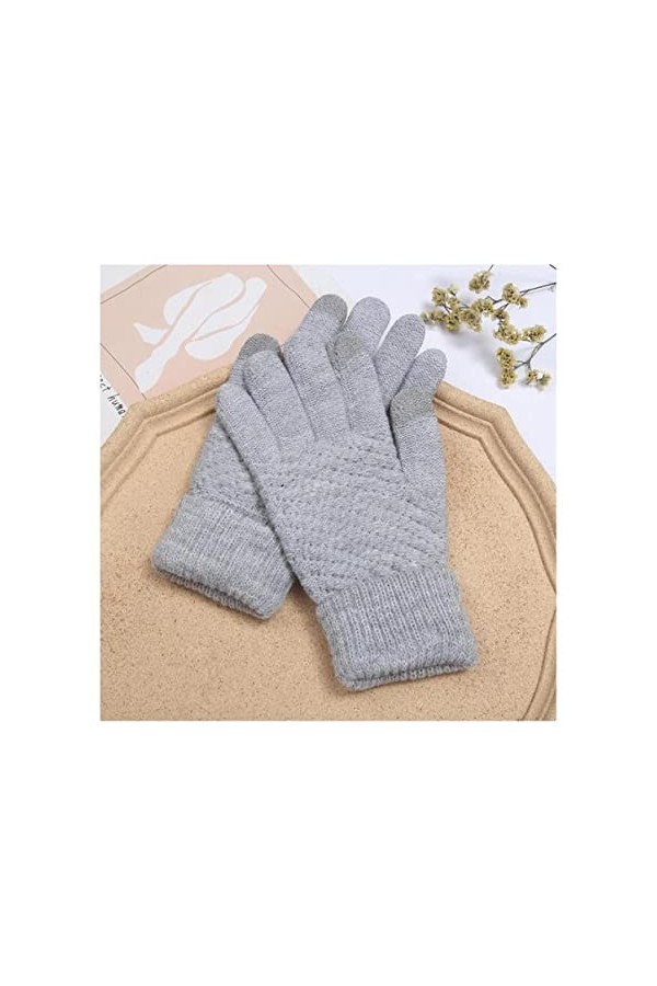 TJOIUY Gants dhiver Gants dhiver pour Hommes Femmes Adolescents Mignon Chat et Oiseau imprimé Thermique Gants tricotés Coup
