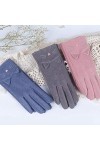 Femme Automne Mignon Lapin Chat Broderie Gants Cachemire Élastique&nbsp;&nbsp;&nbsp;Gants De Conduite Femmes Lapin&nbsp;&nbsp;&nbsp;Mince Cyclisme Gants Ch