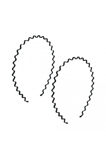 2Pcs Bandeaux en Métal, Bandeaux Ondulés Élastique, Bandeaux Ondulés Unisexes, Sport Bandeau Metal Homme, Metal Serre-tête po