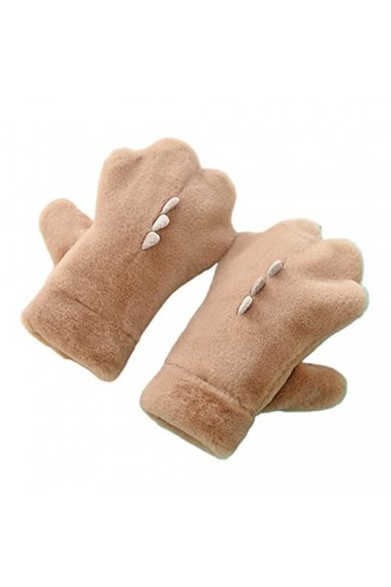 KieTeiiK Gants, gants en peluche en forme de patte de dinosaure, gants danimaux de dessin animé, mitaines dhiver doublées e
