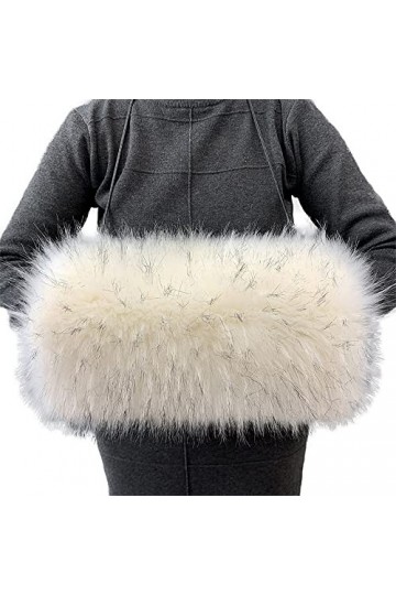 Guiran Gants en fausse fourrure de luxe en forme de lapin artificiel pour garder les mains et les poignets au chaud pendant l