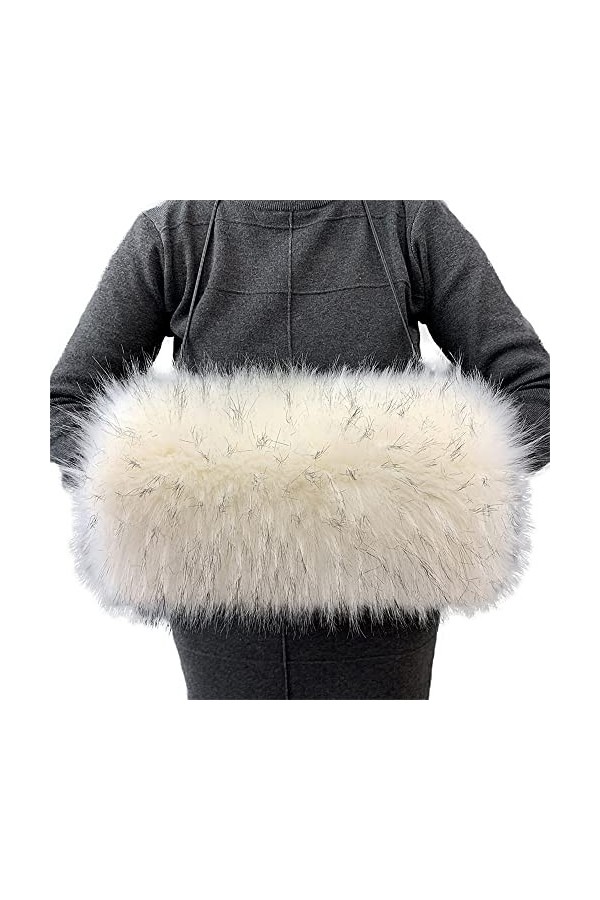 Guiran Gants en fausse fourrure de luxe en forme de lapin artificiel pour garder les mains et les poignets au chaud pendant l