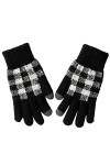 Gants dhiver pour femme - Gants chauds en tricot - Poignets élastiques - Gants dhiver pour homme - Gants pour textos noir,