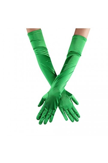 Gants longs en satin pour femme - Pour la danse des années 1920 - Pour temps froid