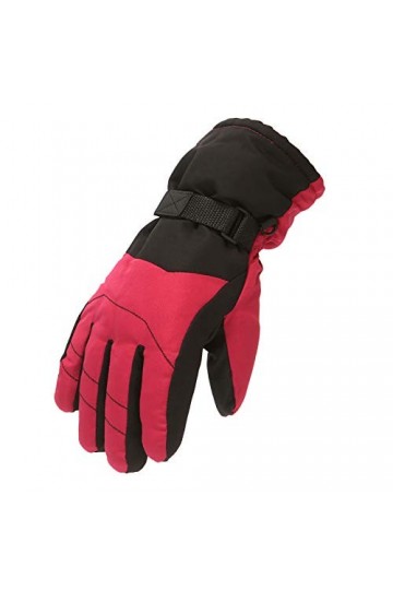 ZHIYU Gants dhiver imperméables pour femme, rouge, taille unique
