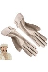 a-r Gants pour femme respirants dhiver en laine chaude stretch en cachemire - Épaississement thermique - Gants en polaire po