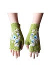 Gants dhiver pour femme faits à la main - Gants élégants pour femme - Gants chauds tricotés - Mitaines pour femme - Pour tem