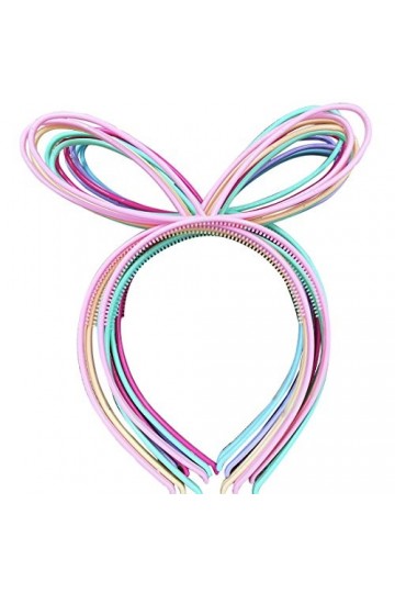 Xima 12&nbsp;pcs Plastique oreilles de chat Filles Bandeaux doreille de lapin Bandeaux nœuds de lapin Headear accessoire pour che