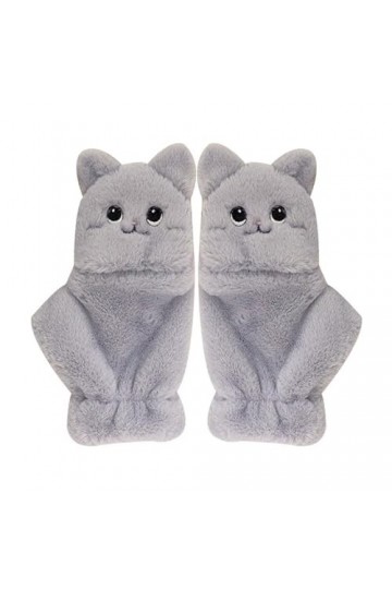 PENGXX Mitaines dhiver en fausse fourrure, en laine, isolation thermique, moufles convertibles chaudes pour femmes et filles