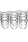 Xima 12&nbsp;pcs Plastique oreilles de chat Filles Bandeaux doreille de lapin Bandeaux nœuds de lapin Headear accessoire pour che