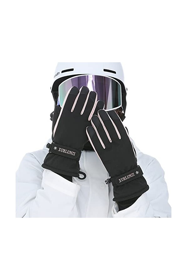 Gants chauds pour femme - Sports de plein air dhiver - Résistants au froid - Toucher - Pour téléphone portable - Gants chaud